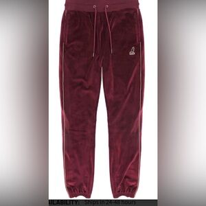 Kangol Men's Maroon Velour Joggers Size Medium